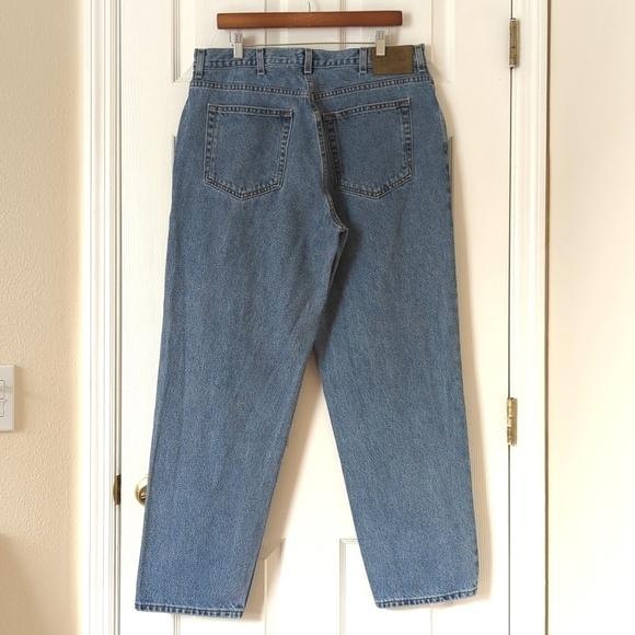 Calvin Klein 90's Vintage Medium Wash Tapered Leg Easy Fit Denim Jeans 38 x 30 - Picture 4 of 16